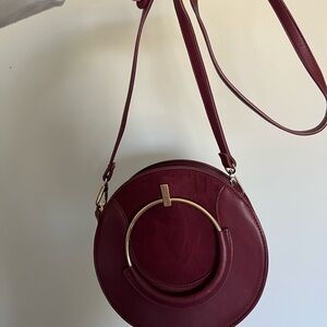 Dynamite Burgundy Circle Bag